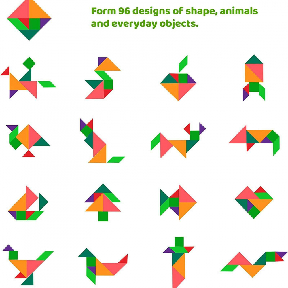 Carte Magnetica Tangram pentru copii, 48 de modele [3]