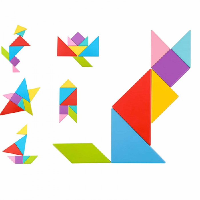 Puzzle educativ 3D tip Tangram, 16 piese 3 ani+ - Micostore.ro [3]