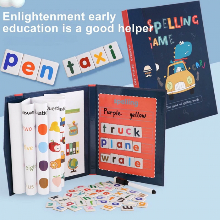 Carte Puzzle ⭐ cu Litere Magnetice, Joc de cuvinte. [8]