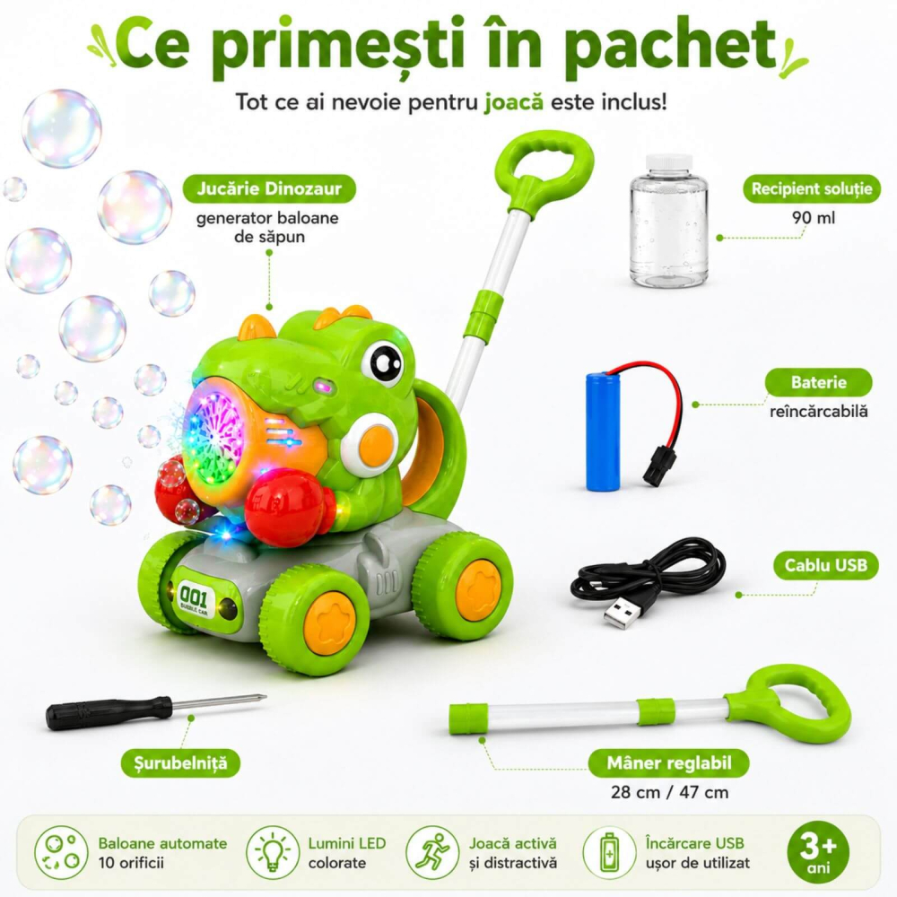 Jucarie Aparat de Facut Baloane Spun, Incarcare USB, Copii [6]