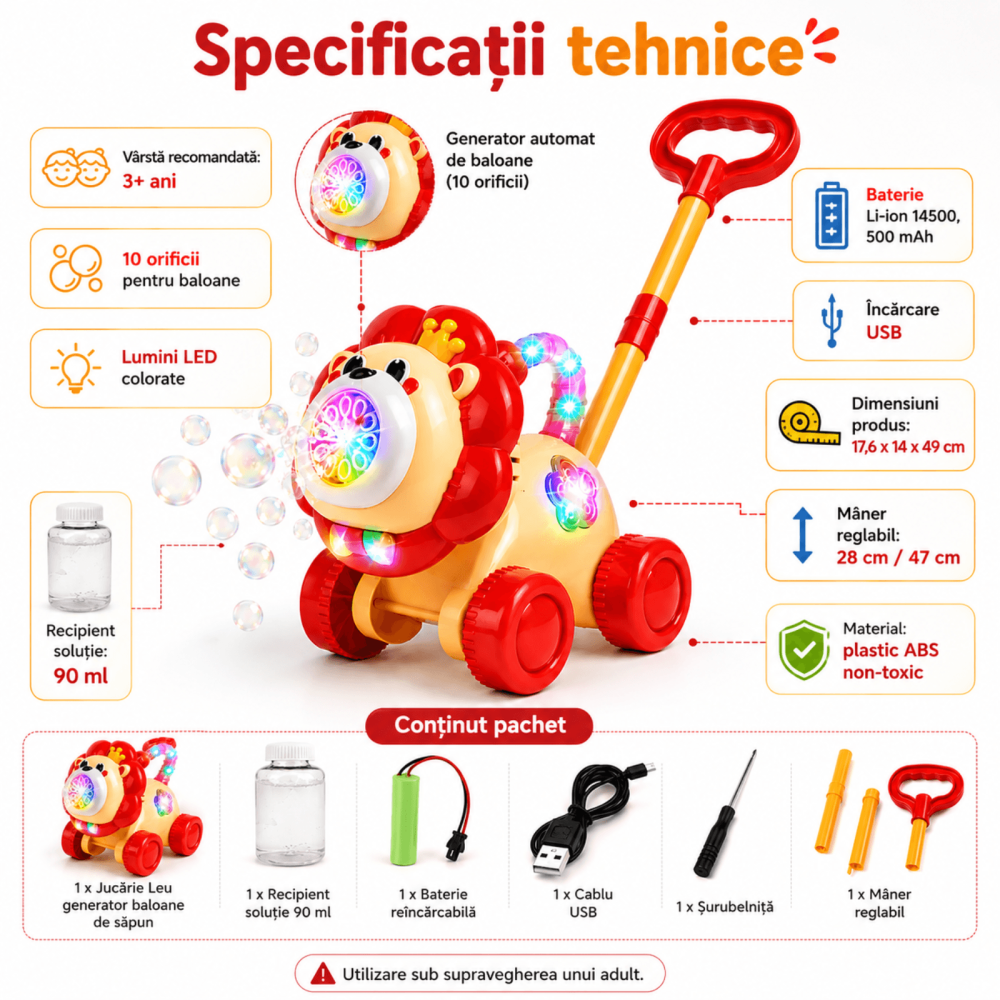 Jucarie Aparat de Facut Baloane Spun, Incarcare USB, Copii [22]