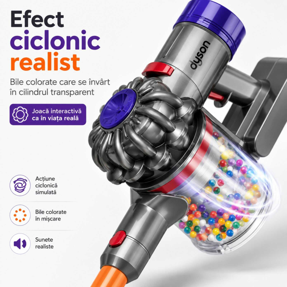 Jucarie aspirator copii Dyson fara fir | sunete si aspiratie [5]