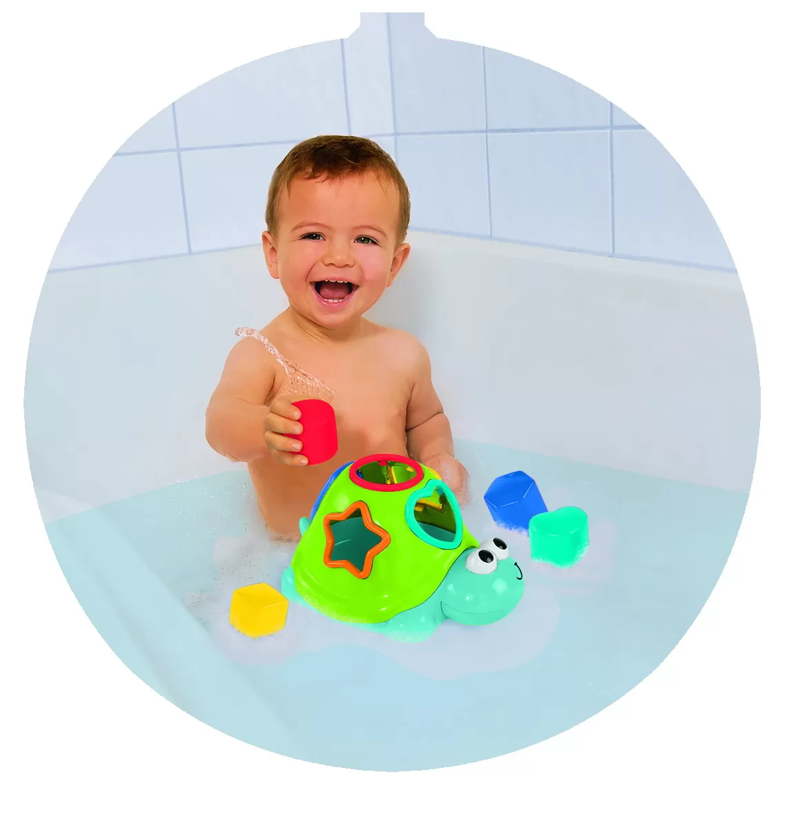 Jucarie bebe broscuta plutitoare cu forme si cuburi [3]
