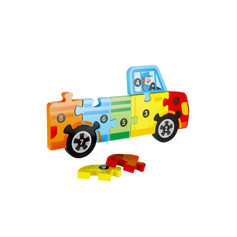 Jucarie bebelusi din lemn - puzzle camion, multicolor - MegaCreative 474356, 18+ luni [3]