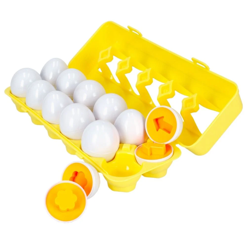 Jucarie bebelusi - sortator in forma de oua cu cofraj 12 buc - Bam Bam 492750, 18+ luni [4]