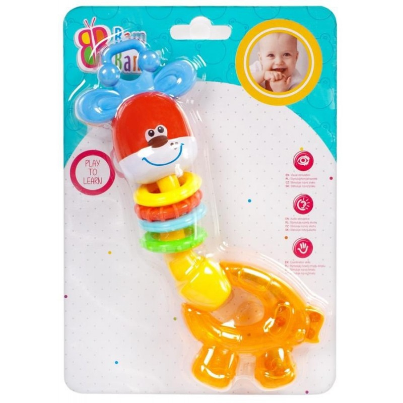 Jucarie bebelusi zornaitoare - girafa, cu inele - Bam Bam 414252, 0+ luni [2]