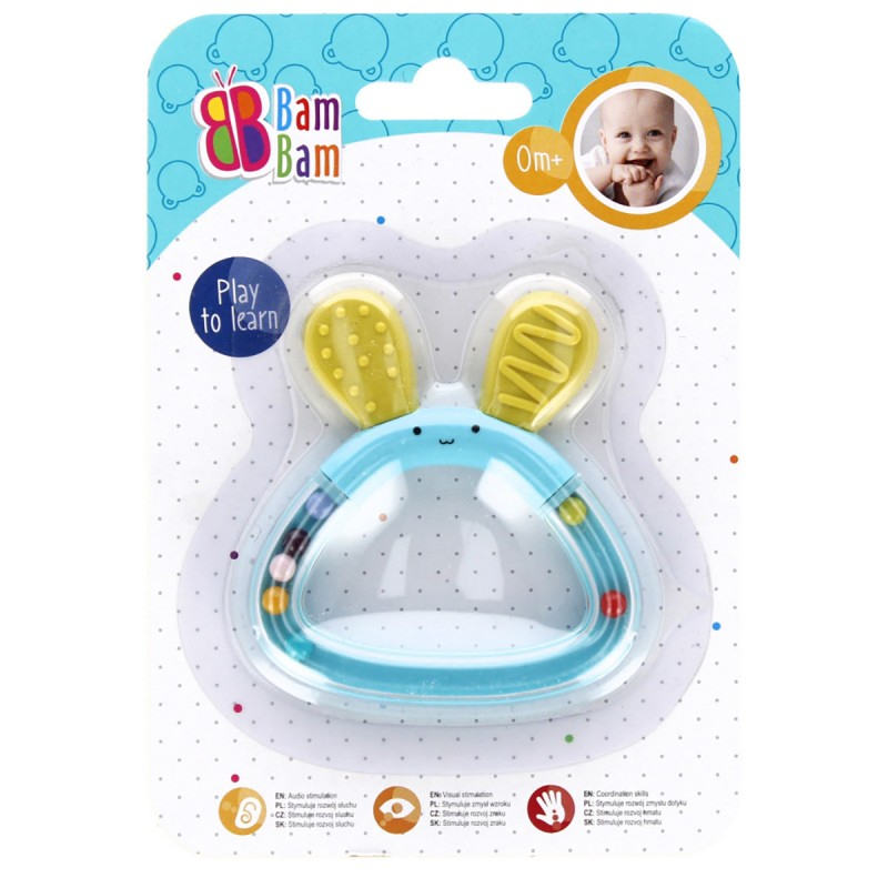 Jucarie bebelusi zornaitoare - iepure, diverse culori - Bam Bam 515069, 0+ luni [2]