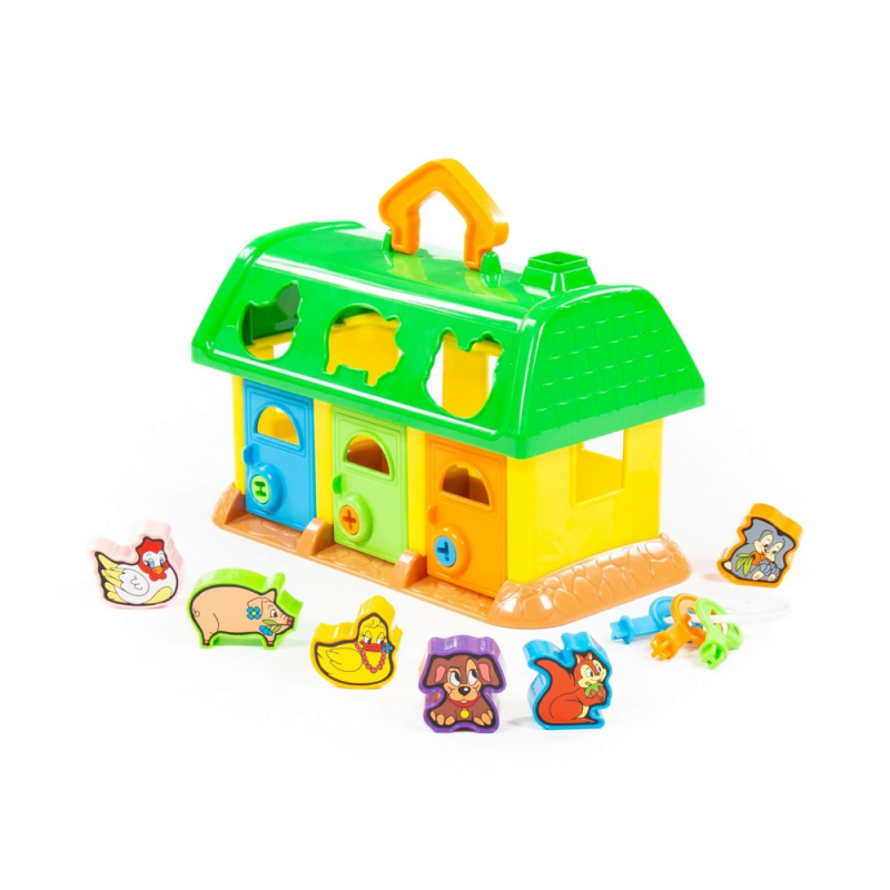 Jucarie casuta cu 6 forme si 6 stickere WADER My First Farm, 28Lx16lx19h, plastic, 9166 [4]
