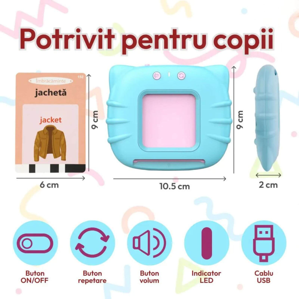 Jucarie cititor de carduri copii | Romana si engleza [9]