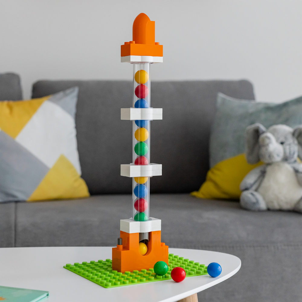 Jucarie copii Marble Run Hubelino - extensie lift pentru bile (24 piese) [5]