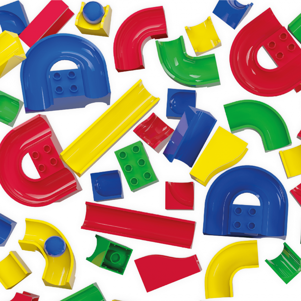 Jucarie copii Marble Run Hubelino - tobogane (128 piese) [1]