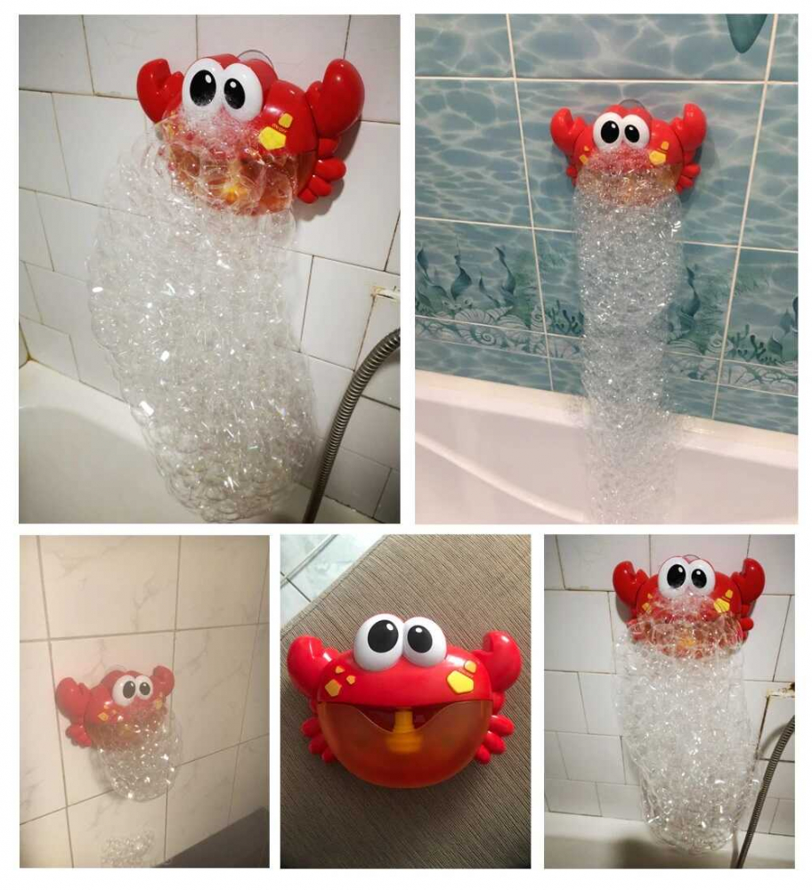 Jucarii de Baie - Crab cu Ventuze care face Spuma si Baloane de Sapun [3]