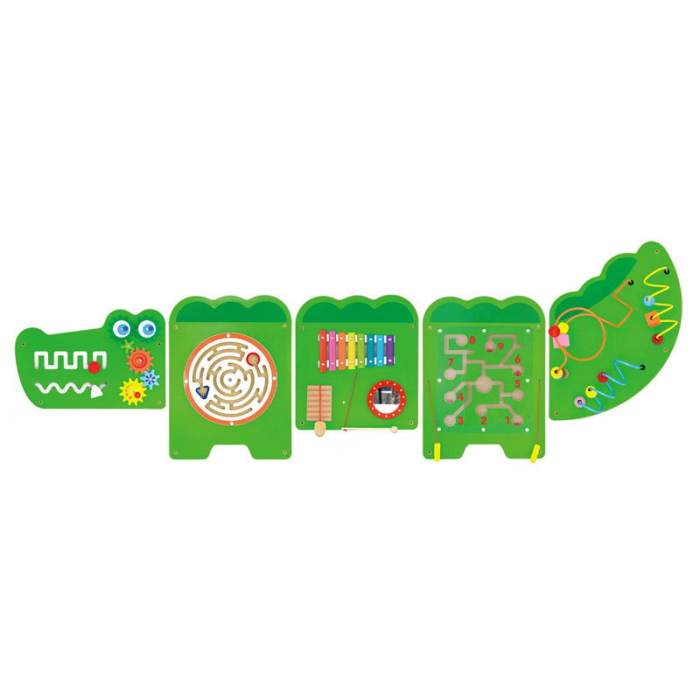 Jucarie de perete multifunctional XXL, Crocodil (187 cm), 1-5 ani [1]