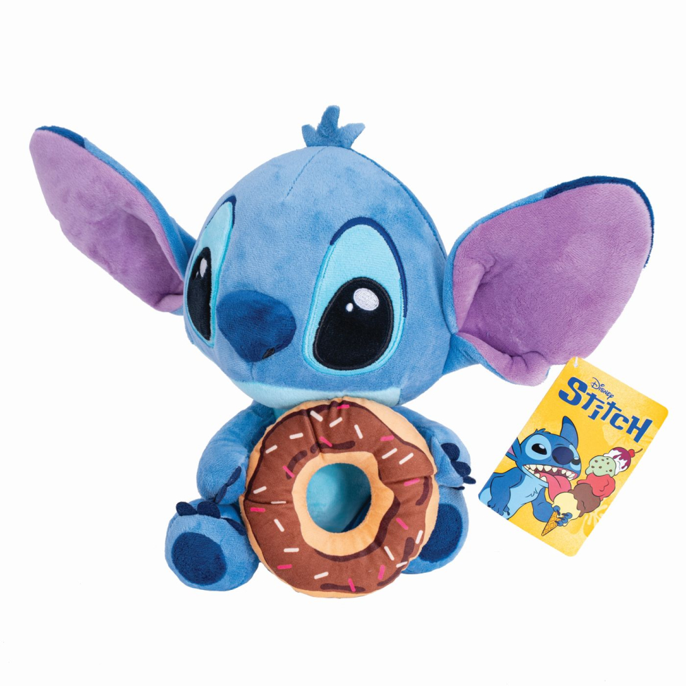 Jucarie de plus disney stitch cu gogoasa 25cm copii varsta 0 luni - +15 ani [2]