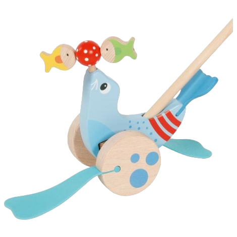 Jucarie din lemn de impins Foca Acrobat [1]