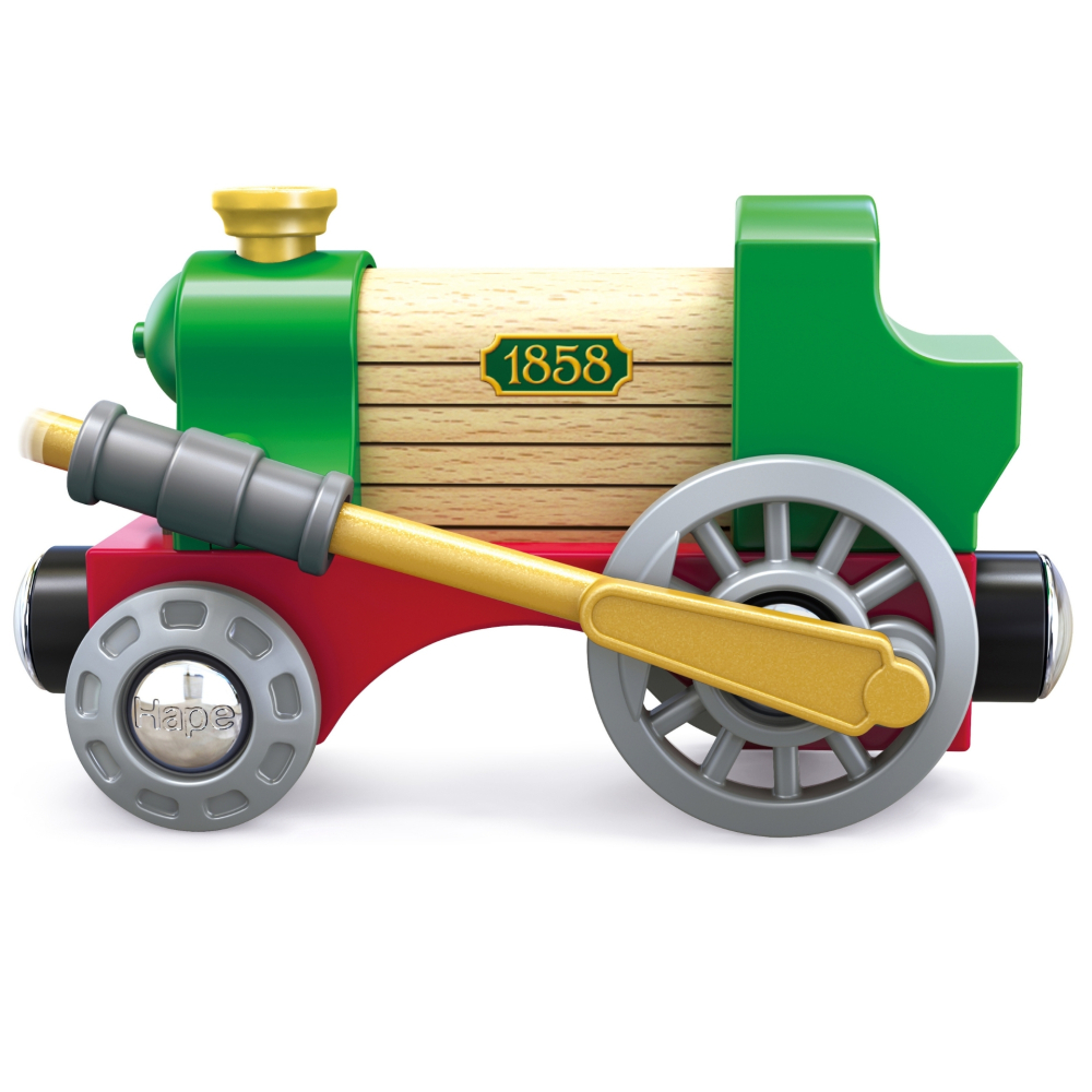 Jucarie din lemn - Gara retro cu tren varsta 2 ani+,3 ani+,6 ani+,8 ani+ [6]