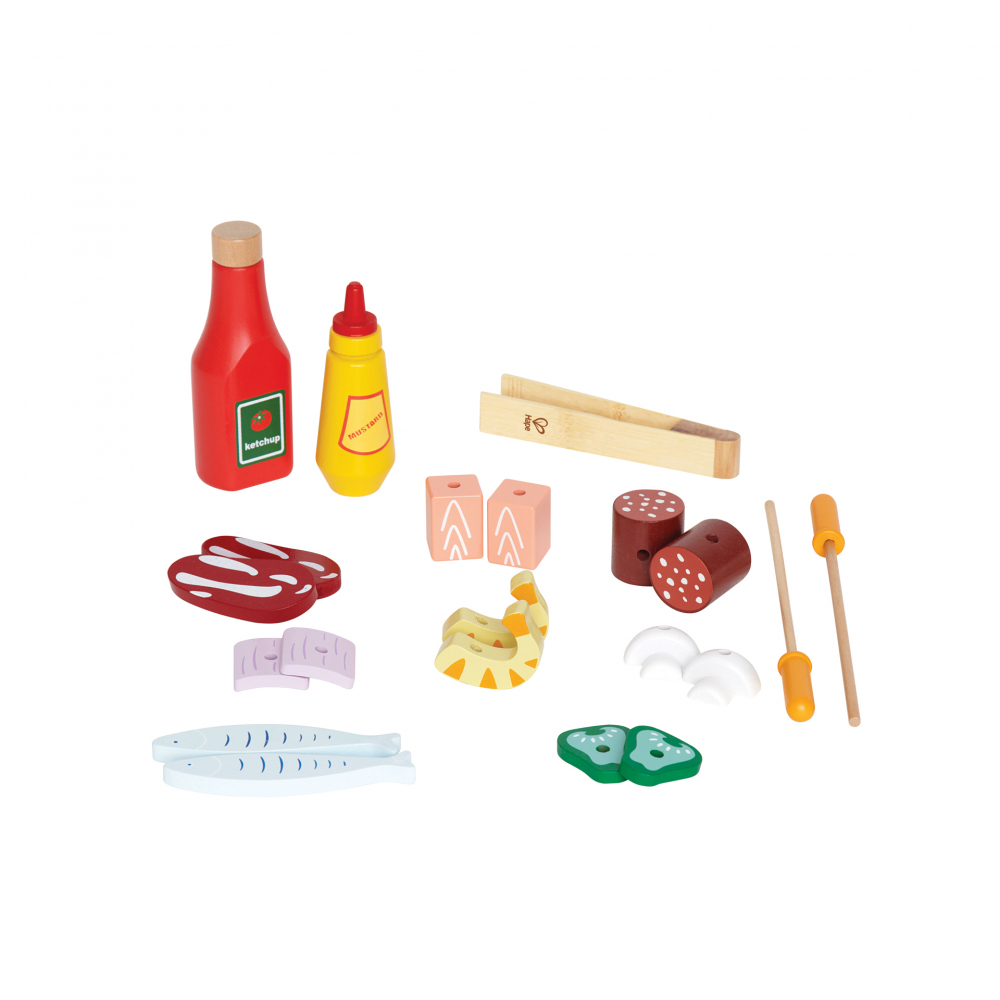 Jucarie din lemn - Gratar gourmet cu mancare (22 piese) [5]