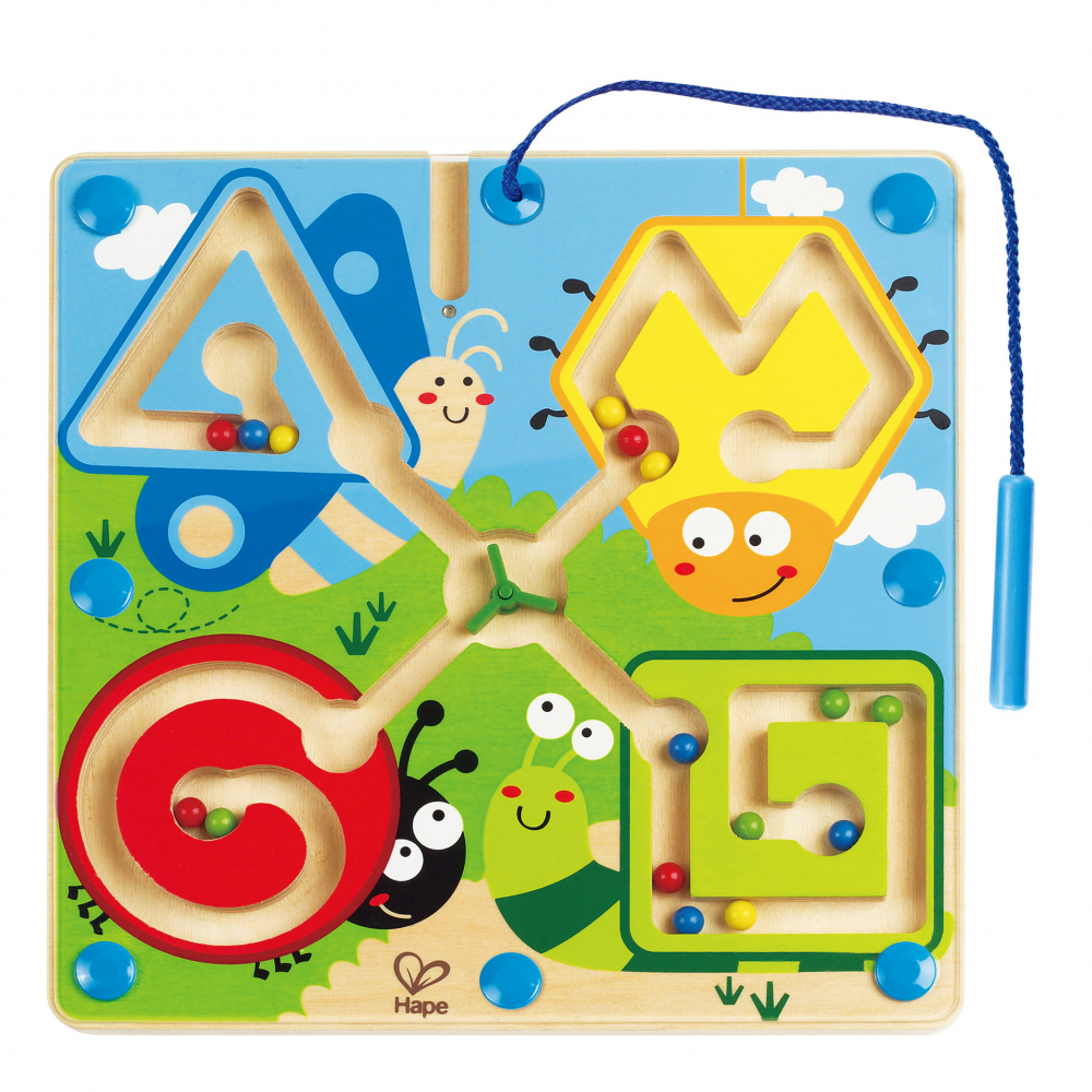 Jucarie din lemn - Labirint magnetic insecte [1]