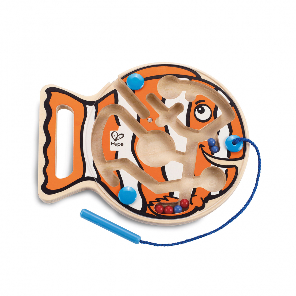 Jucarie din lemn - Labirint magnetic peste [1]