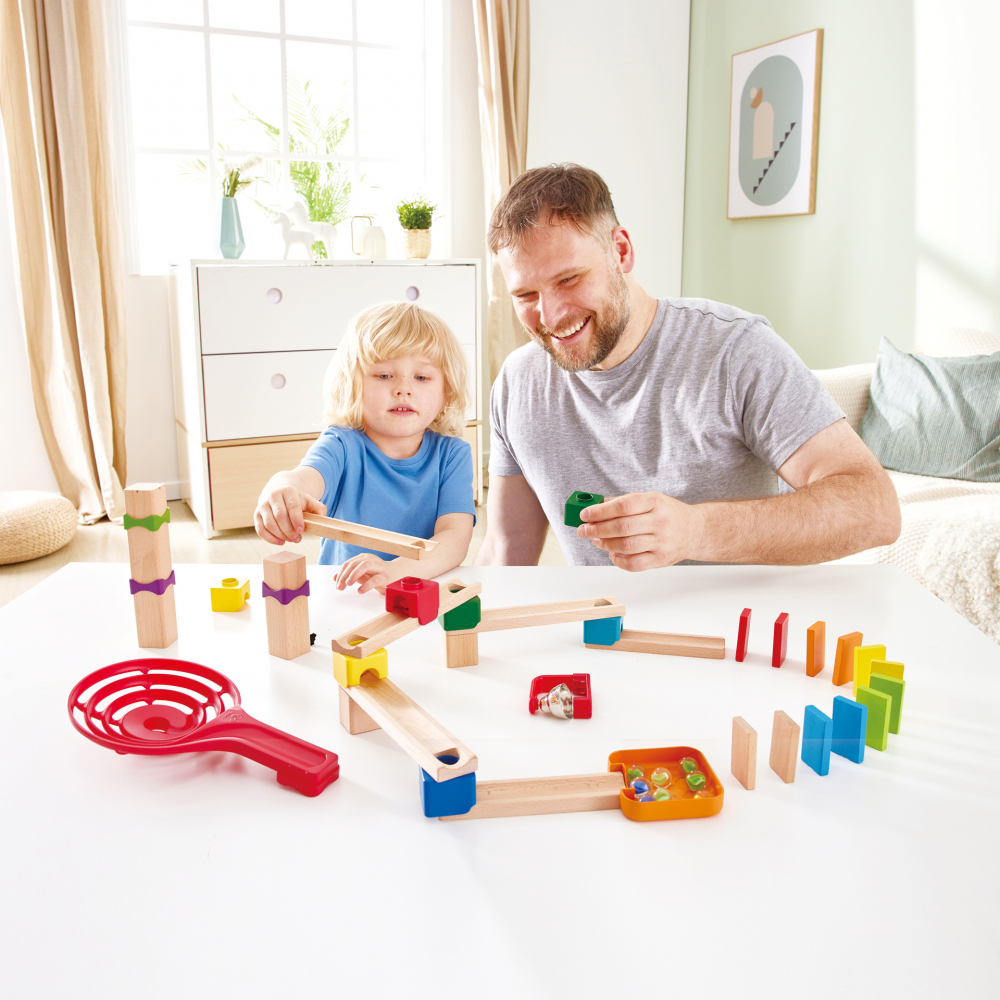 Jucarie din lemn - Marble Run Crazy Rollers (50 piese) [5]