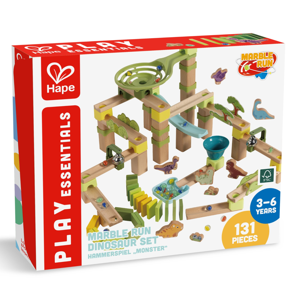 Jucarie din lemn - Marble Run Dino Adventure (131 piese), copii varsta 3 ani+,6 ani+ [1]