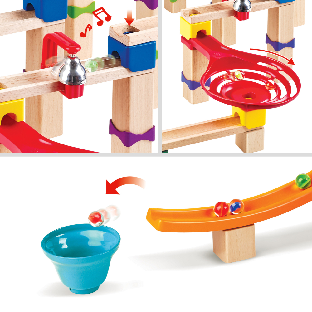 Jucarie din lemn - Marble Run Tricks N Twists (129 piese), copii varsta 3 ani+,6 ani+,8 ani+ [6]