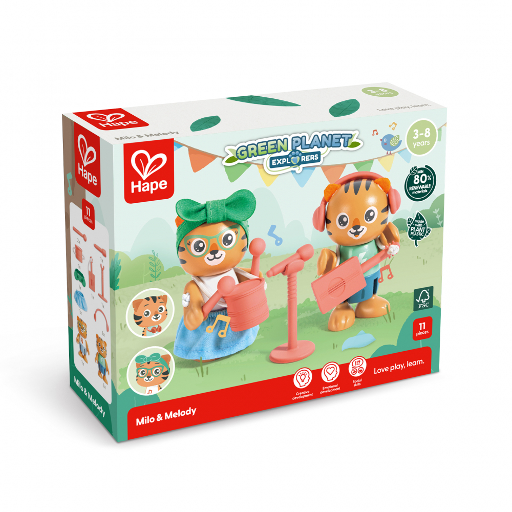 Jucarie din lemn - Milo & Melody (11 piese) [3]
