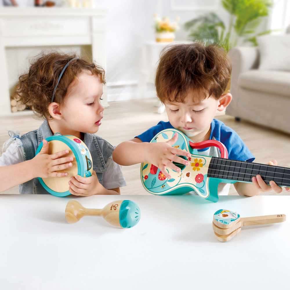 Jucarie din lemn - Set de ukulele 4 in 1 pentru copii [2]