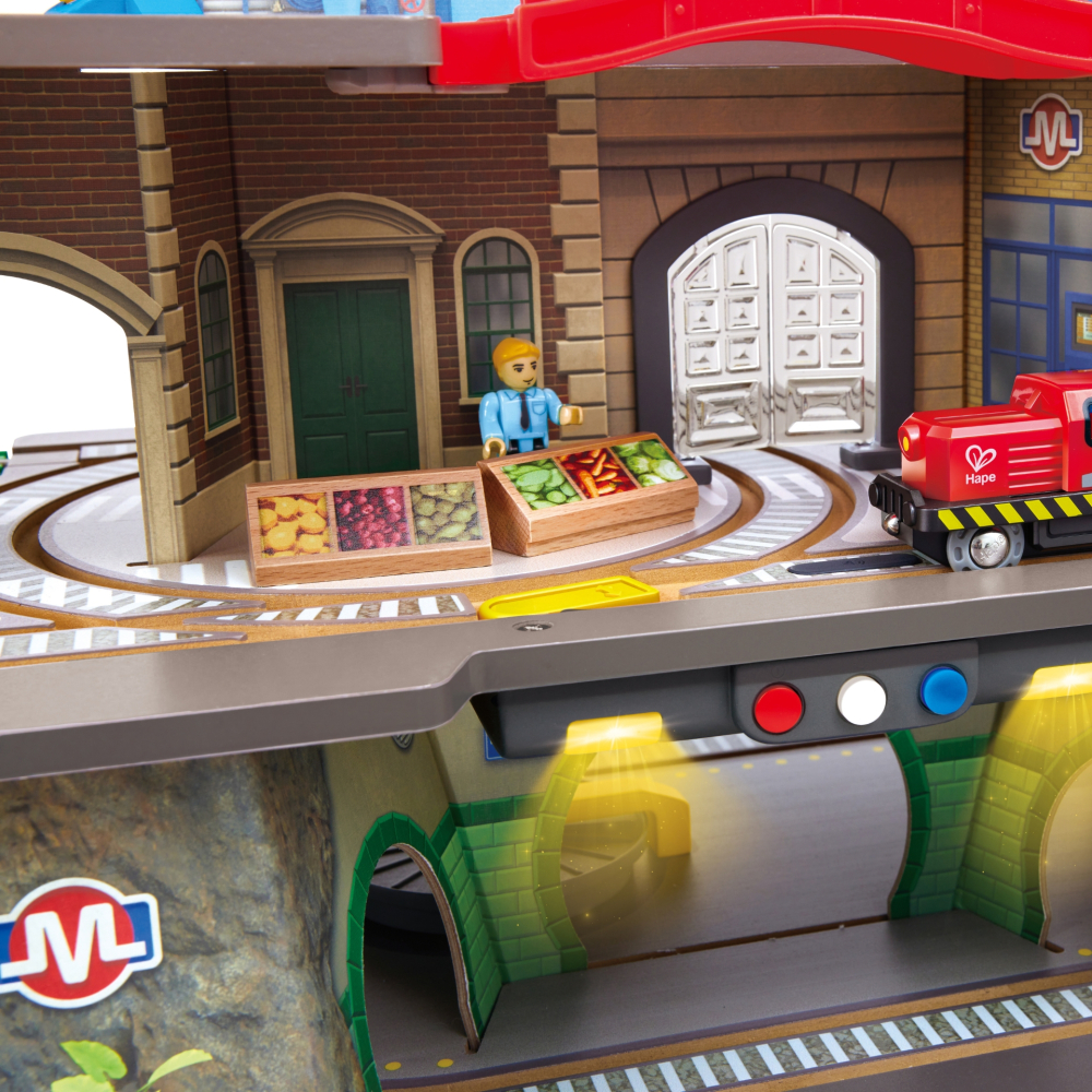 Jucarie din lemn - Tren pe 3 nivele (58 piese), copii varsta 3 ani+,6 ani+,8 ani+ [8]