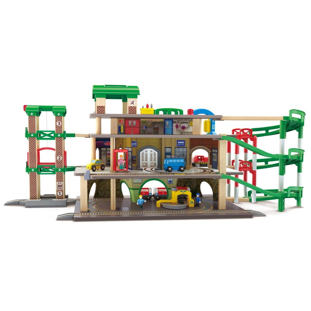 Jucarie din lemn - Tren pe 3 nivele (58 piese), copii varsta 3 ani+,6 ani+,8 ani+ [6]