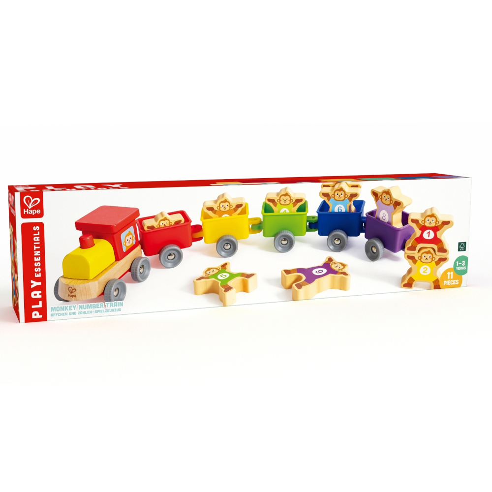 Jucarie din lemn - Vagoane cu maimute, copii varsta 2 ani+,6 ani+ [2]