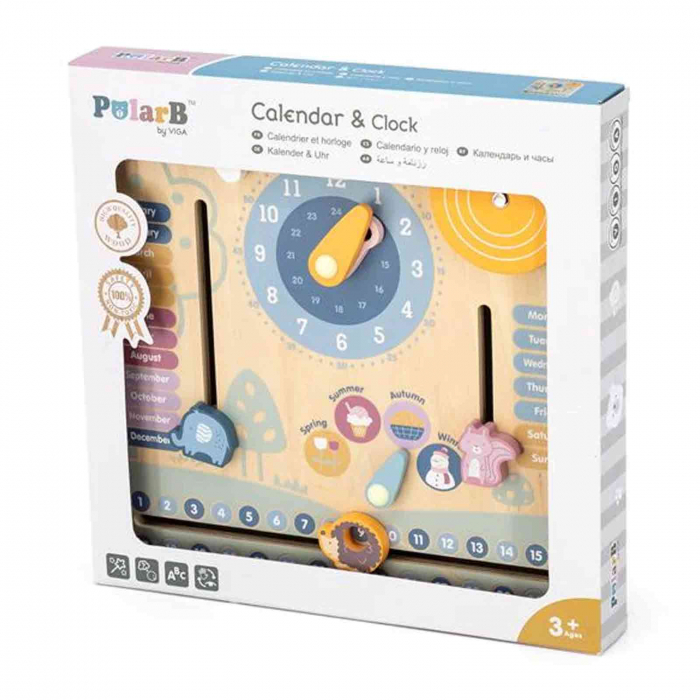 Jucarie educativa, Calendar si Ceas din lemn - Micostore.ro [5]