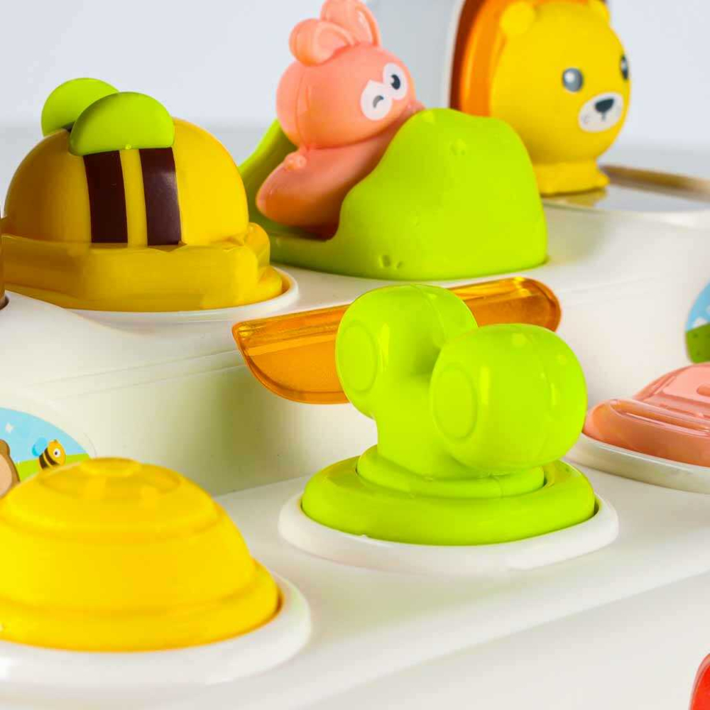 Jucarie educativa pentru copii, Centru de activitati, Pop-Up Animale cu lumini si muzica [6]