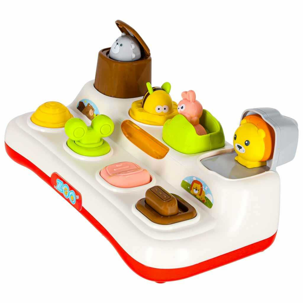 Jucarie educativa pentru copii, Centru de activitati, Pop-Up Animale cu lumini si muzica [4]