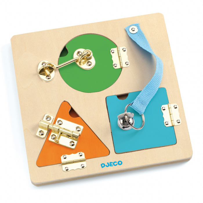 Sisteme de inchidere, Lock Basic, Jucarie cu incuietori, Djeco, varsta 1 - 3 ani, Baiat, Fata [3]