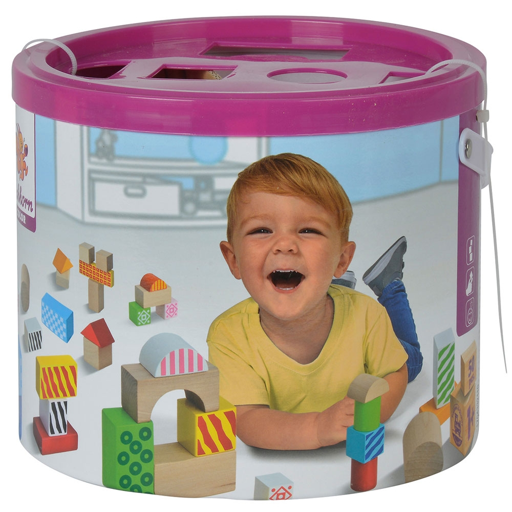 Jucarie Eichhorn Cuburi in galetusa Wooden Blocks 50 piese [7]