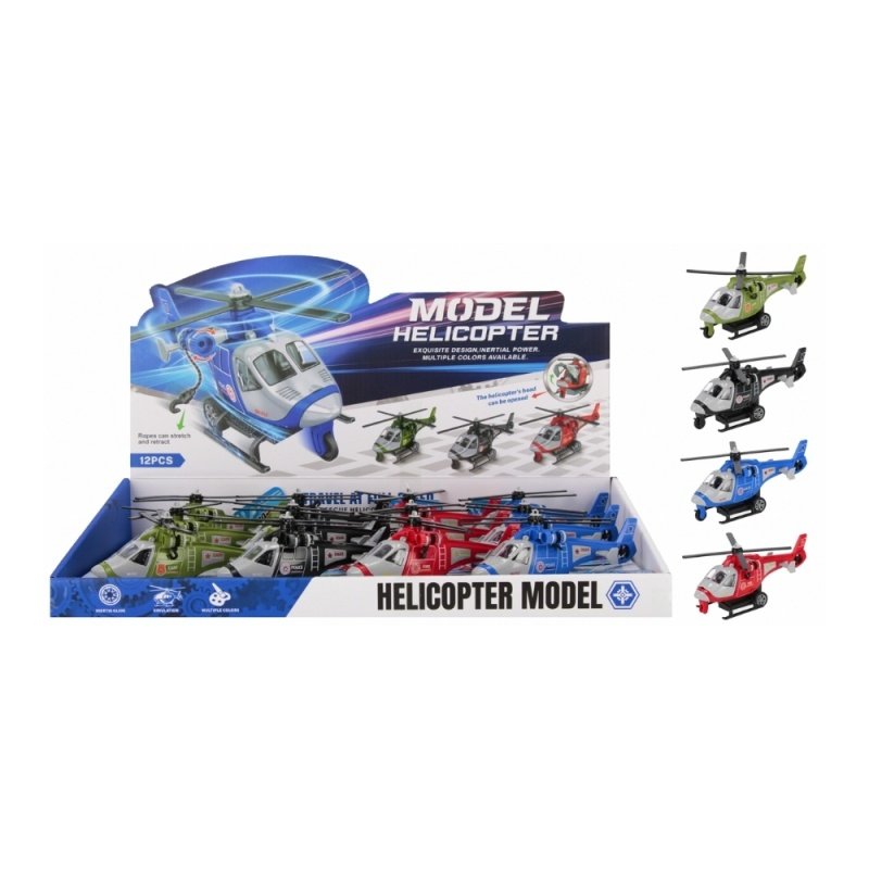Jucarie elicopter 13cm MegaCreative 570958, 42x7x27cm, div culori, pvc, 12buc/display, +3ani [3]