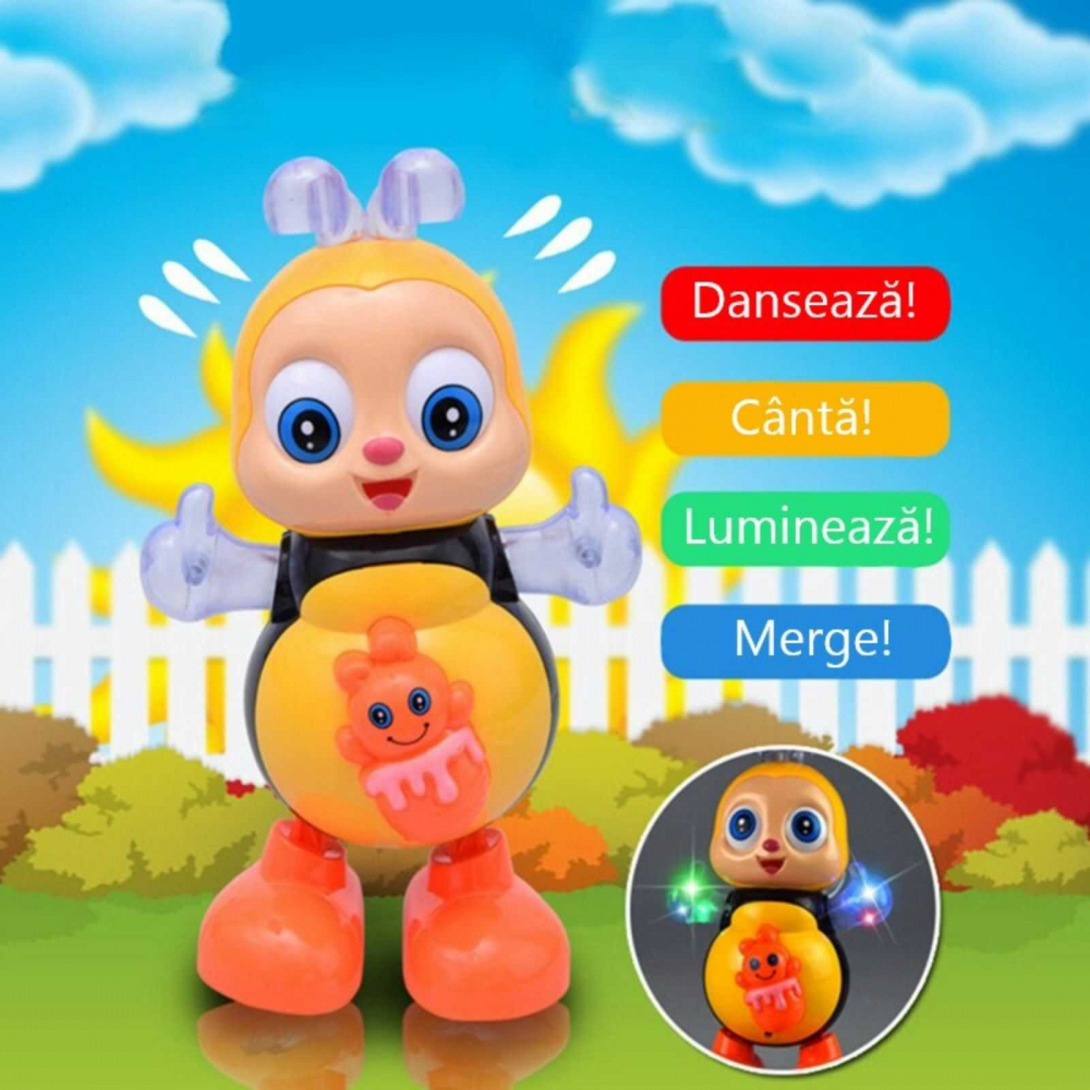 Jucarie Bebe Albinuta Dansatoare cu Sunete si Lumini [2]
