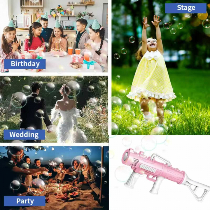 Jucarie Pistol Baloane de Sapun, Bazooka, 2 culori - Micostore.ro [3]