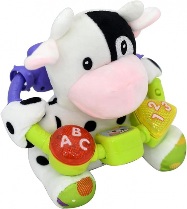 Jucarie interactiva bebe cu activitati si lumini 20 cm - Vacuta [2]