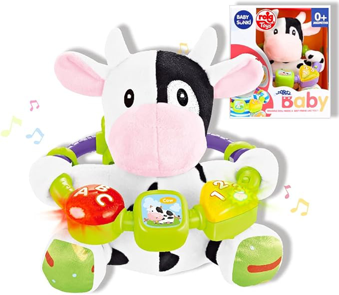 Jucarie interactiva bebe cu activitati si lumini 20 cm - Vacuta [1]