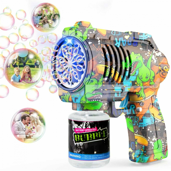Jucarie Pistol Baloane de Sapun, Dinozauri, 3 culori - Micostore.ro [6]
