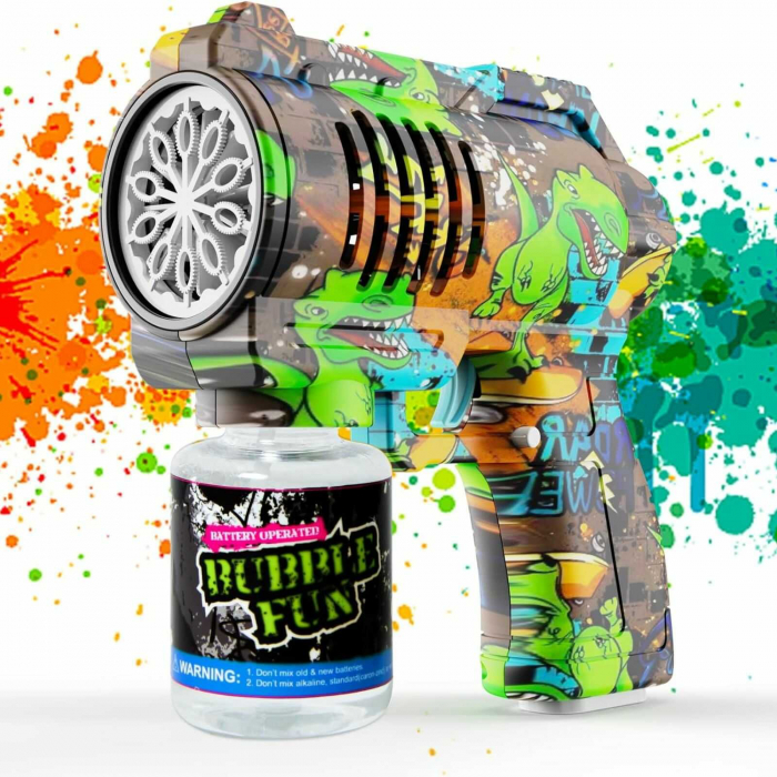 Jucarie Pistol Baloane de Sapun, Dinozauri, 3 culori - Micostore.ro [2]