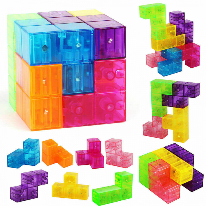 Joc logica cub magnetic Magic Magnetic Cube 3D pentru copii. [3]