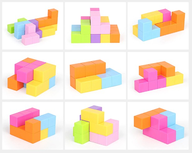 Joc logica cub magnetic Magic Magnetic Cube 3D pentru copii. [8]