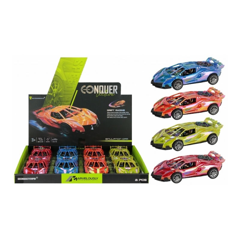 Jucarie masina Nascar nr. 64 MegaCreative 567044, 16 cm, 16x4x7cm, culori fluo, pvc, +3ani [3]