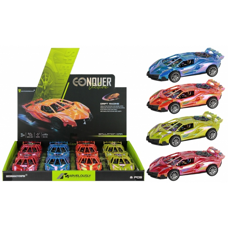 Jucarie masina Nascar nr. 64 MegaCreative 567044, 16 cm, 16x4x7cm, culori fluo, pvc, +3ani [4]