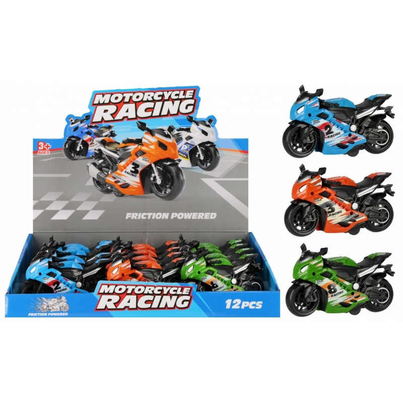 Jucarie motocicleta 14cm MegaCreative 569322, 3 culori, 38x9x33cm, 12 buc/display, +3ani [4]