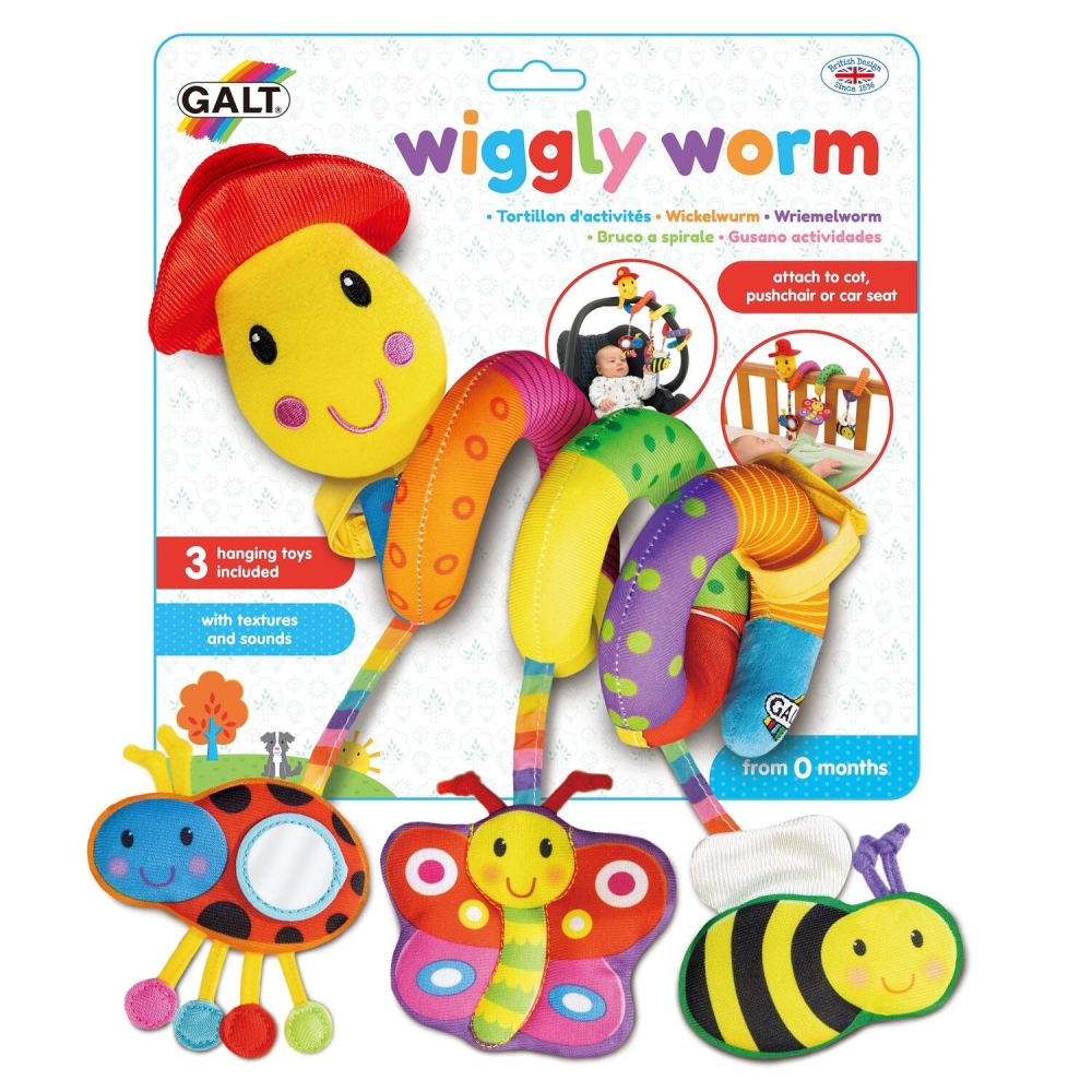 Jucarie pentru patut si carucior Wiggly Worm [1]