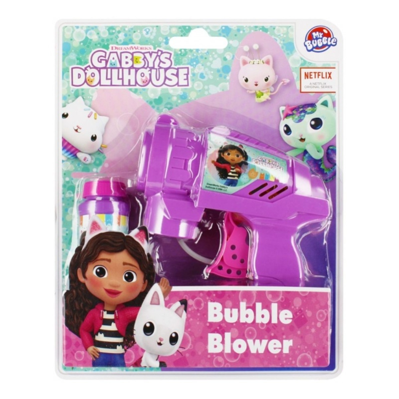 Jucarie pistol baloane din sapun cu solutie, My Bubble Gabby's Doll House, 528966, 60ml [6]